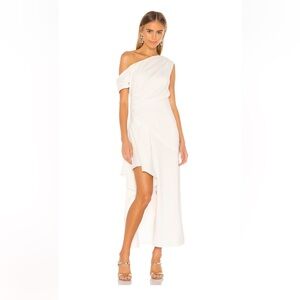 Elliatt Pallas Dress - One Shoulder Cream Dress